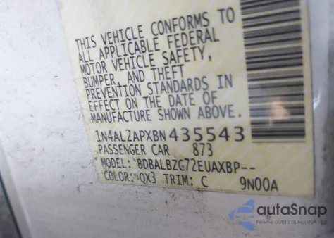 2011 Nissan Altima 2.5 S from USA, damaged, VIN 1N4AL2APXBN435543